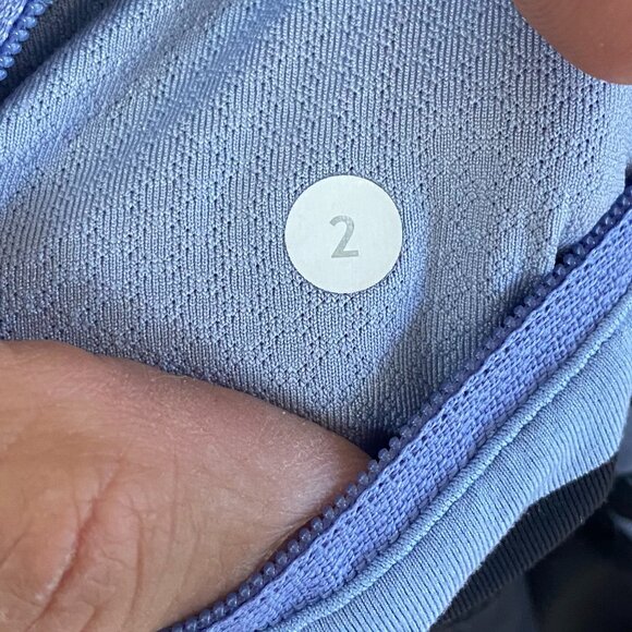 Lululemon Run For Your Life Crop Leggings Sea Stripe Printed Polar Haze Size 2 - Picture 3 of 5